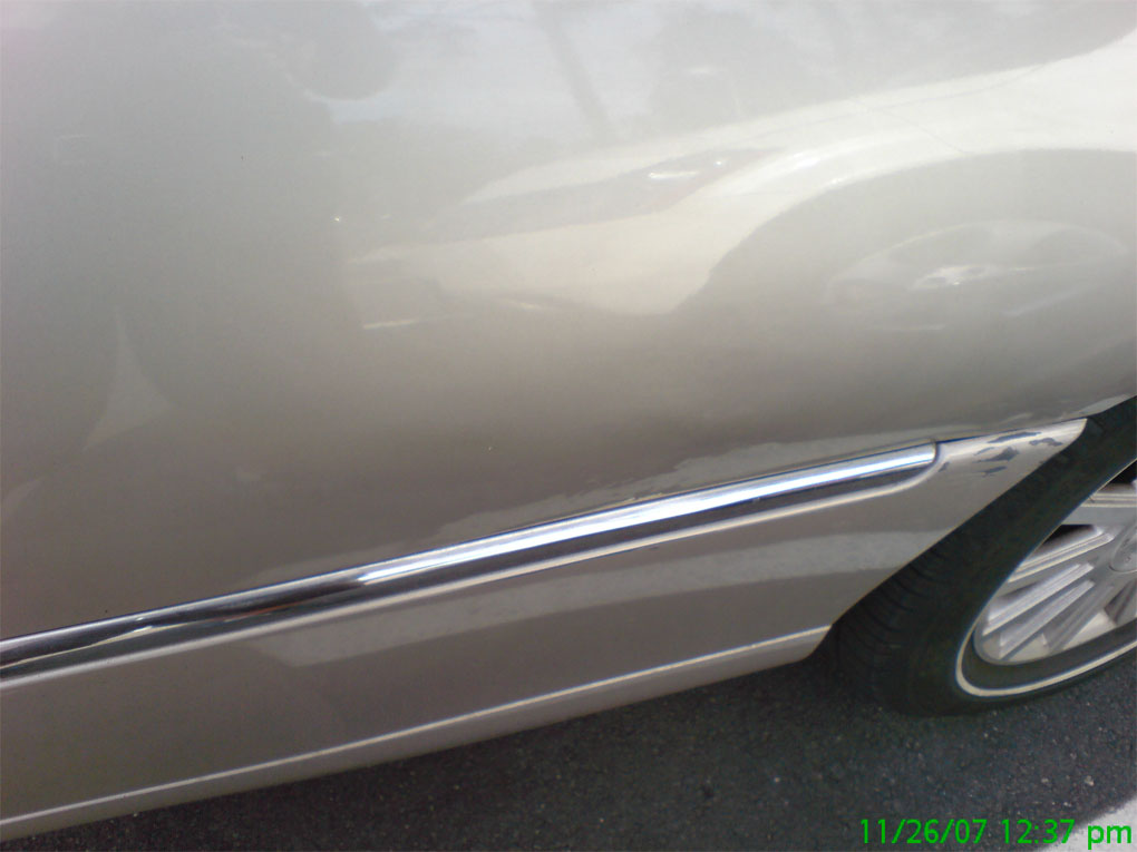 Lincolon Town Car fixed properly-Holy City Dent Guy-Paintless dent repair-